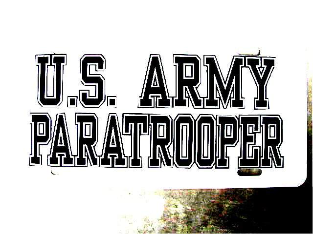 License Plate, US Army PARATROOPER 5106