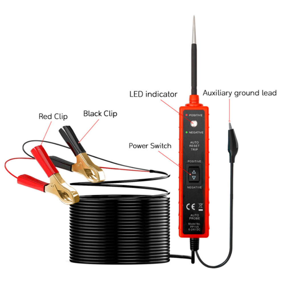 6-24V Car Digital Power Circuit Electrical Tester Test Circuit Device System US