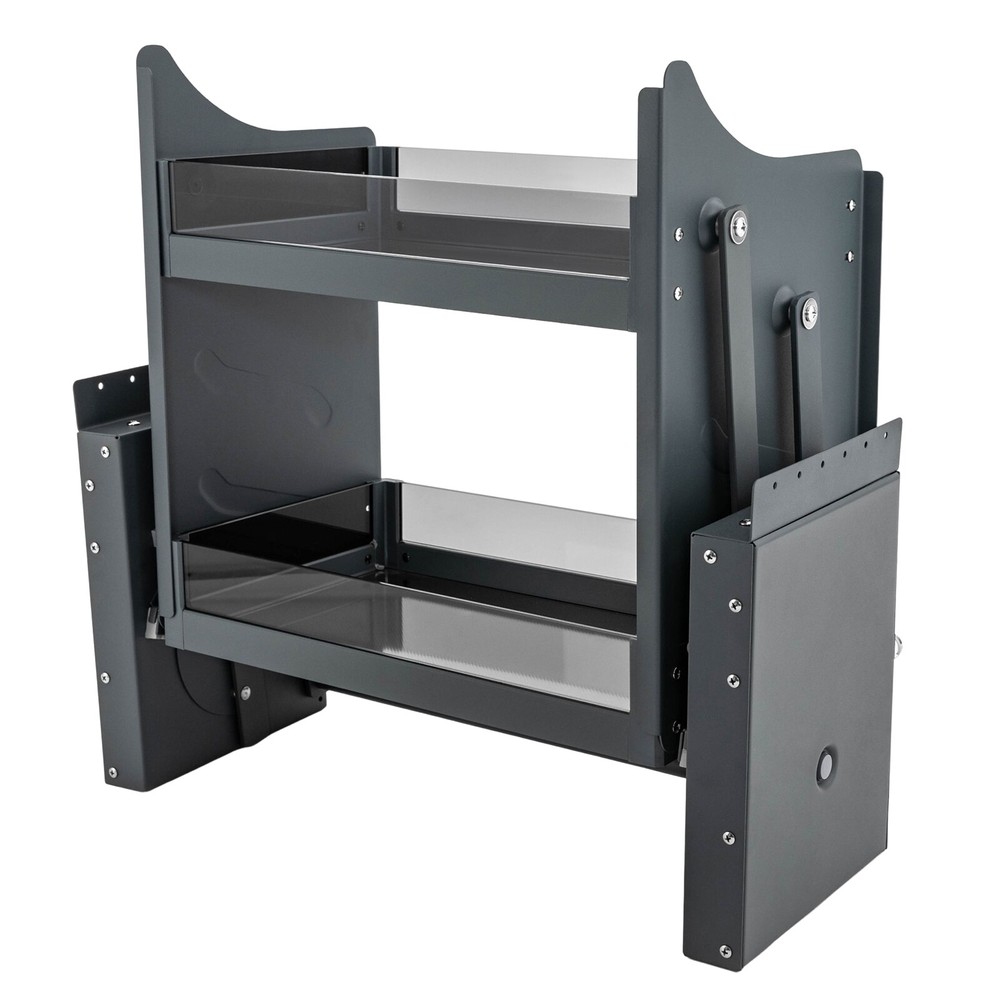 2-tier Pull-Out Cabinet Shelf Drop Down Shelf Pull-Down Lift for Kitchen Cabinet
