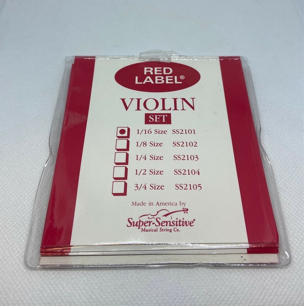 Super Sensitive Red Label 1/16 Violin String Set SS2101