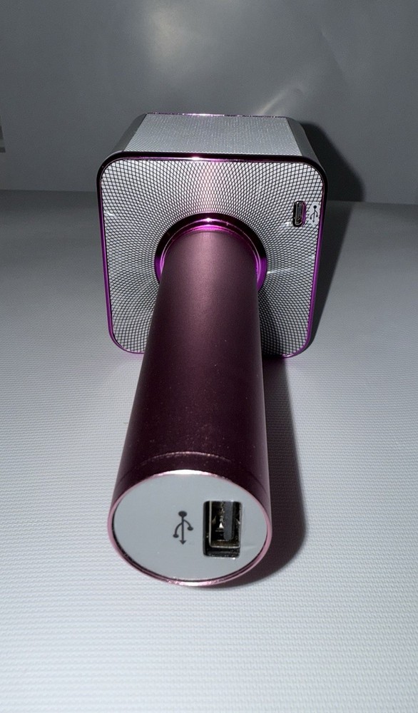 Portable Wireless Bluetooth KARAOKE MICROPHONE Pink NWOB + Case