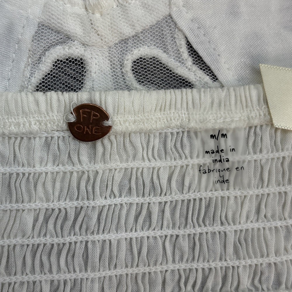 Free People Intimately Asteria Bralette Size Medium Pull-On White $48 NEW
