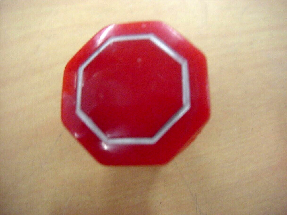 21 Knobs California Ware Art Deco Red & Chrome Plastic Drawer Pulls NOS In Box