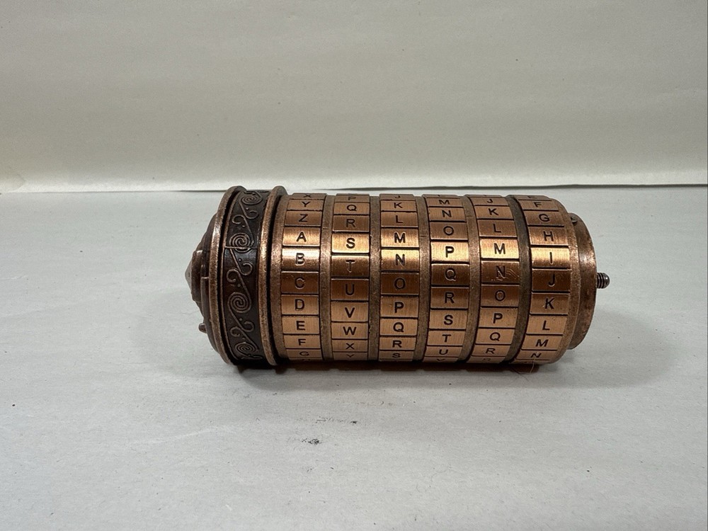 Da Vinci Code Copper Cryptex Incomplete As Is