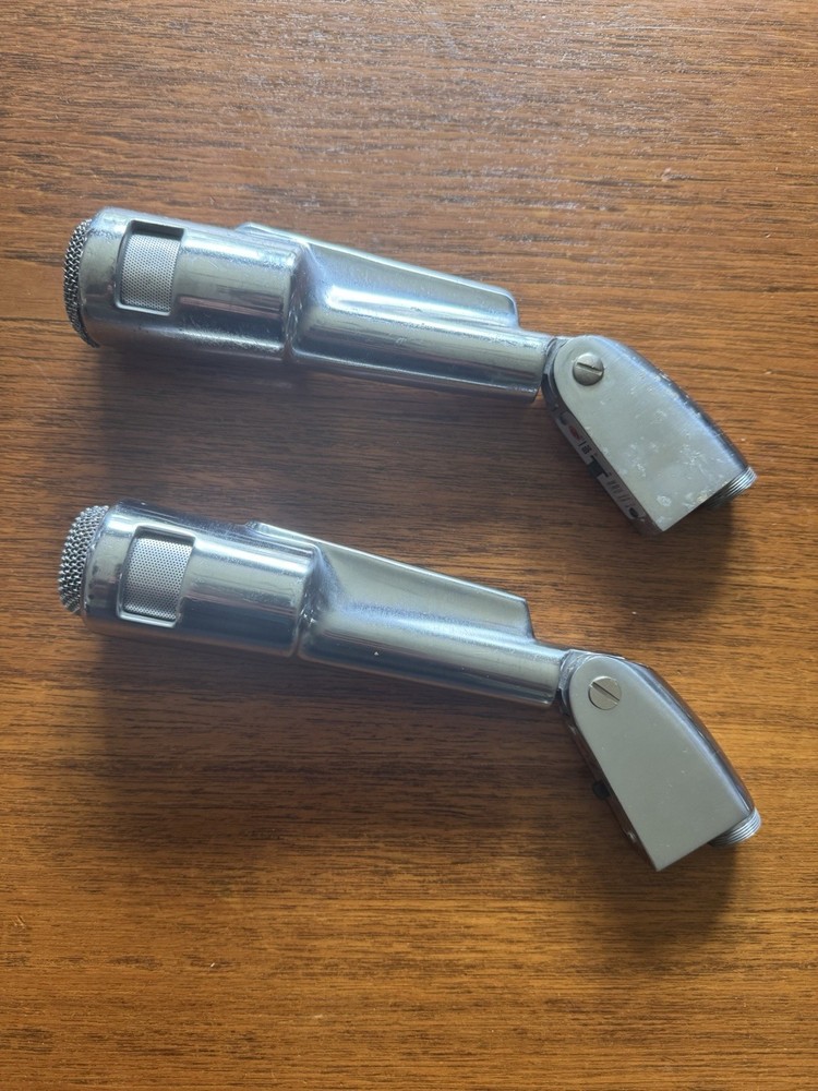 Pair Vintage EV Model 664 Dynamic Microphone Electrovoice Tested Working Deco