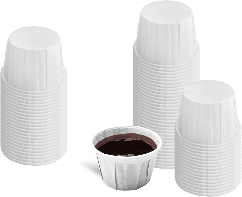 2 oz Paper Portion Cups Disposable Souffle Condiment Ketchup Testing