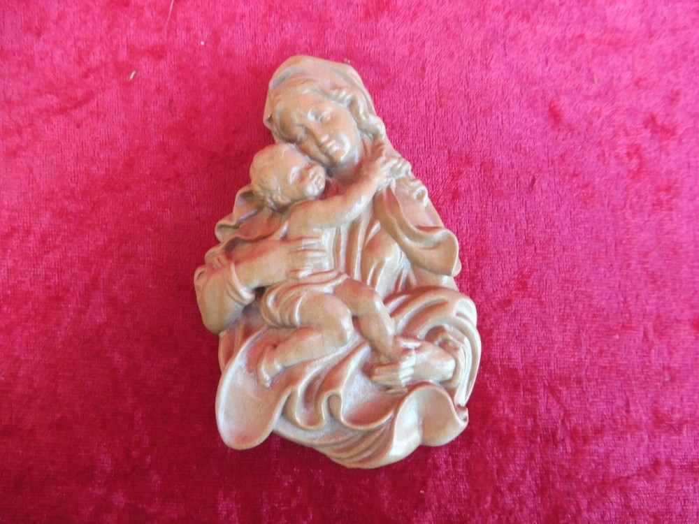 Beautiful Wood Relief Madonna!