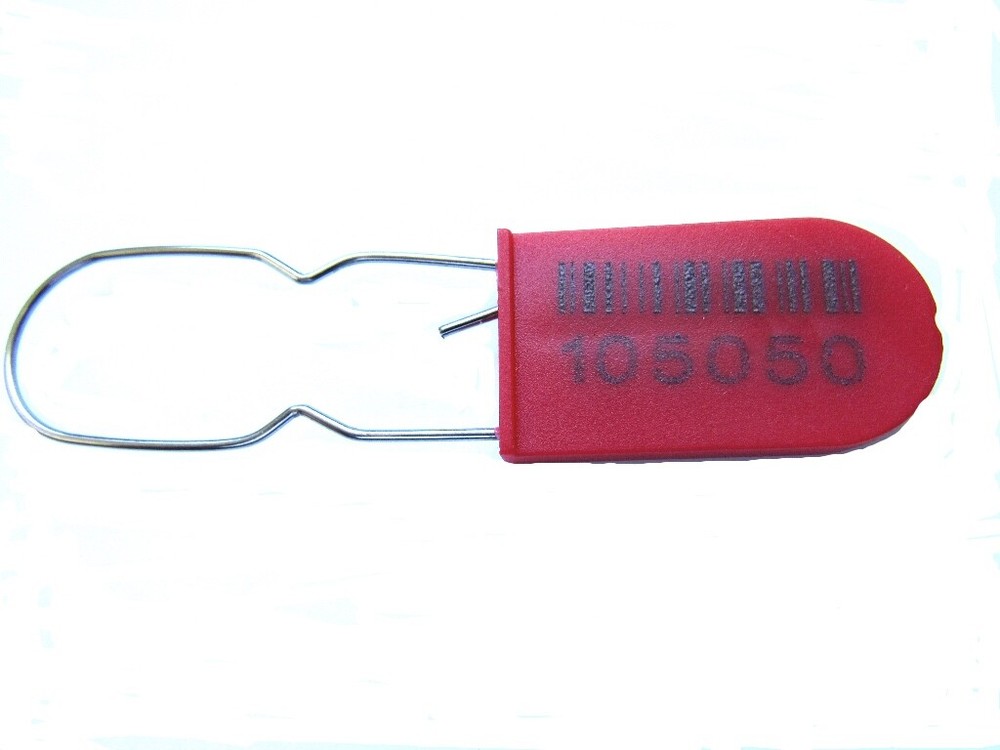Plastic Padlock Security Seal, Red Color, 200 units. BFSEALS