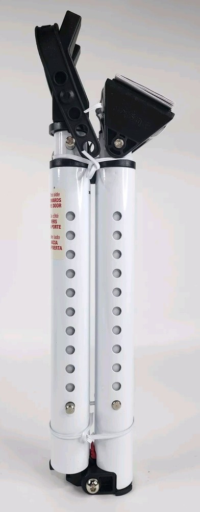 Master Lock Compact Door Stopper Folding Security Bar Adjustable, White