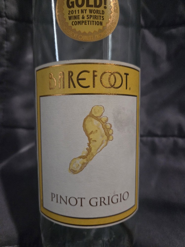 Barefoot Pinot Grigio - Empty Bottle - Glass - 750ml