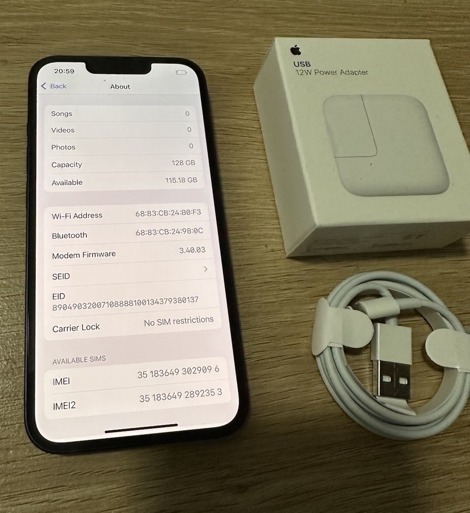 Apple iPhone 14 - 128GB - Midnight - Unlocked - 100% BATTERY