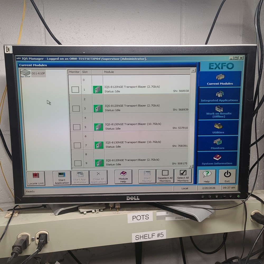 EXFO IQS-610P HS Integrated Qualification System with 4 modules