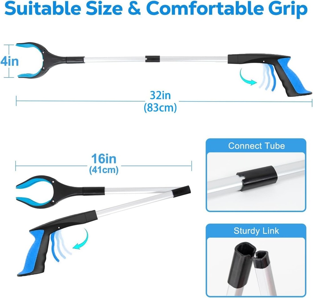 Reacher Grabber Tool - 32" Extra Long 2-Pack