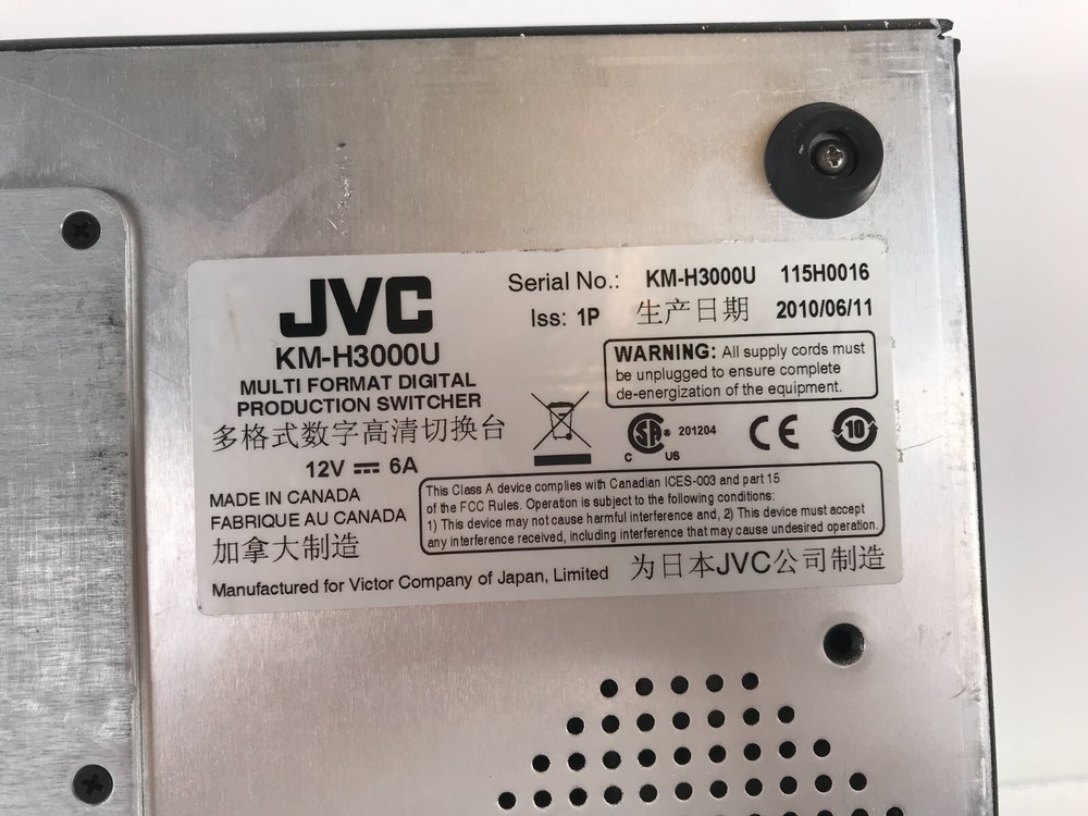 USED JVC KM-H3000 H3000U Multi Level Effects HD Switcher