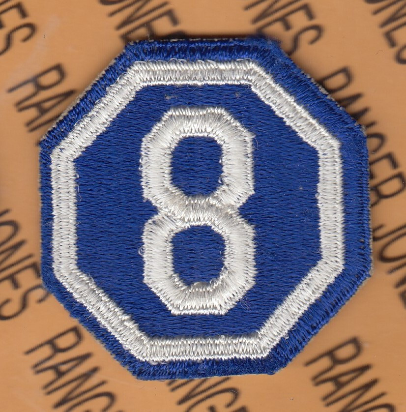 WWII & Post US 7th VII Corps Command ~2.25" cotton patch c/e 8CA