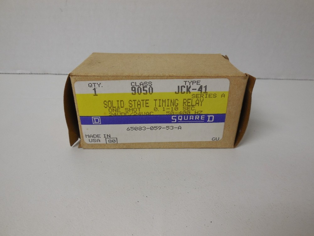 Square D JCK-41 Solid State Timing Relay One-Shot - NEW