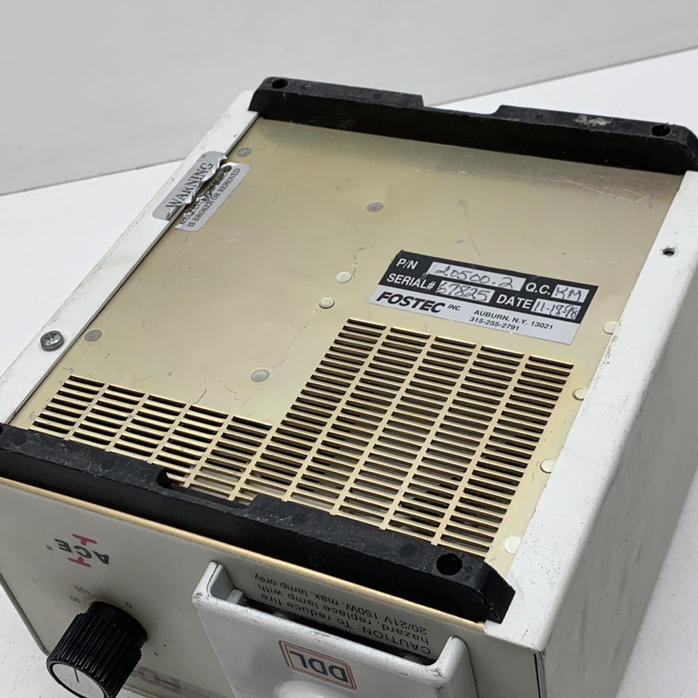 Fostec DDL 20500.2 Fiber Optic Light Source Illuminator 150W ~~ NEEDS BULB ~~