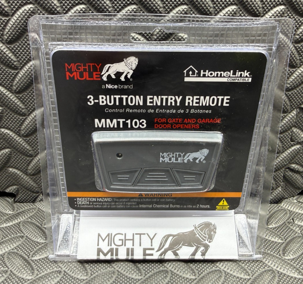 Mighty Mule MMT103 Replacement 3 Button Entry Remote