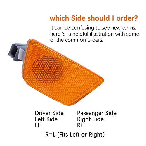 Bumper Marker Light Front Left Hand Compatible with Chevy Cruze Driver Side