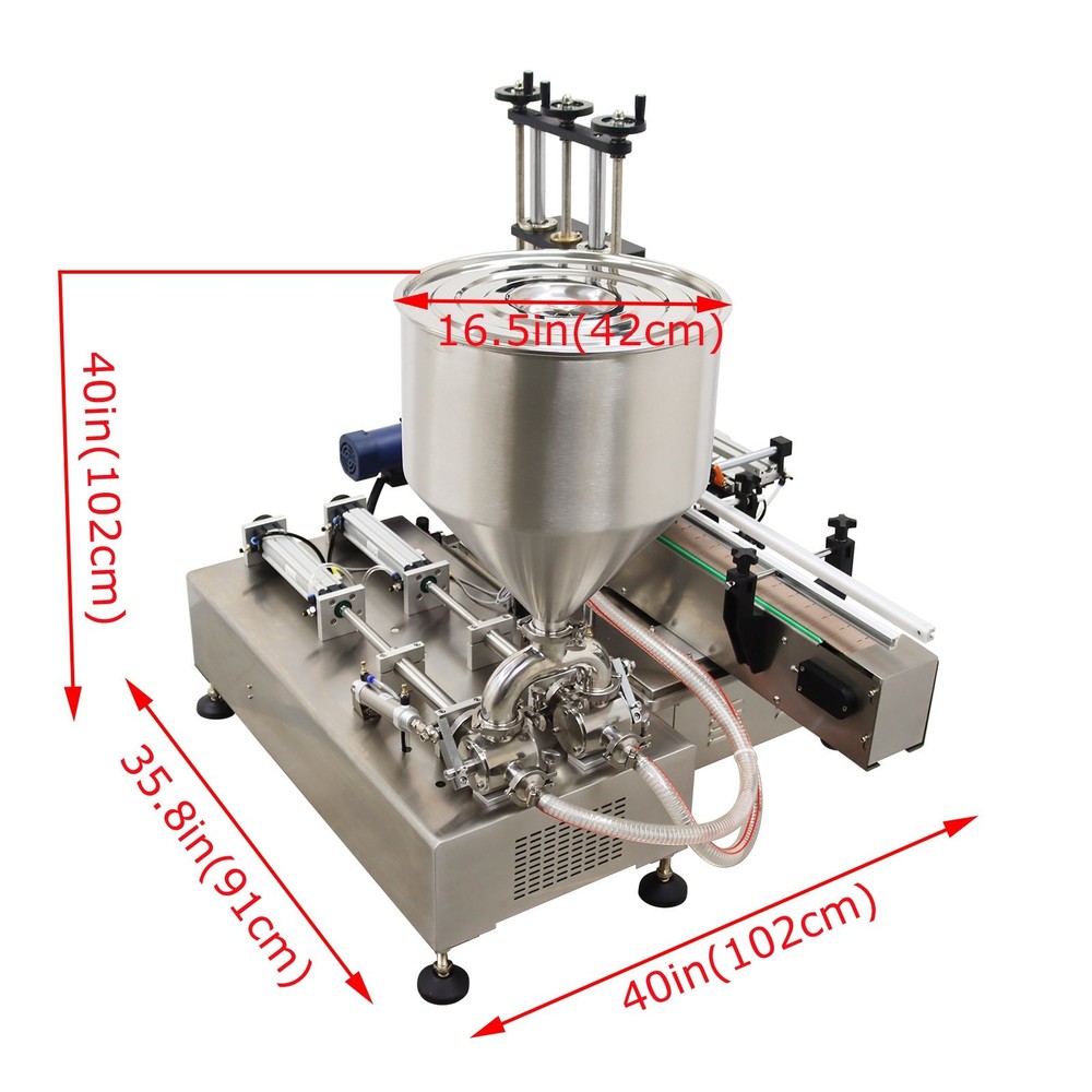 8mm Double Head Automatic Pneumatic Paste&Liquid Filling Machine 10-100ml