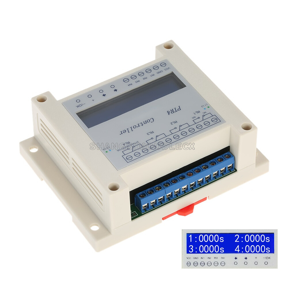 4-Channel Programmable Digital Time Relay Timer Controller Delay Switch-