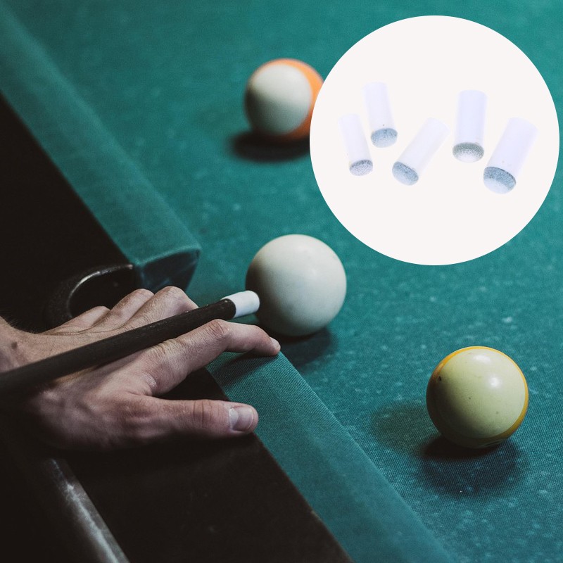 20Pcs Plastic Grey Cue Billiards Cue Tips Protector Pool Cue Spout Head