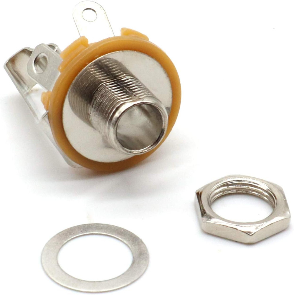 LOCHSOEL 6.35Mm (1/4Inch) Female Stereo Socket Panel Mount Jacks, Patch Cables,