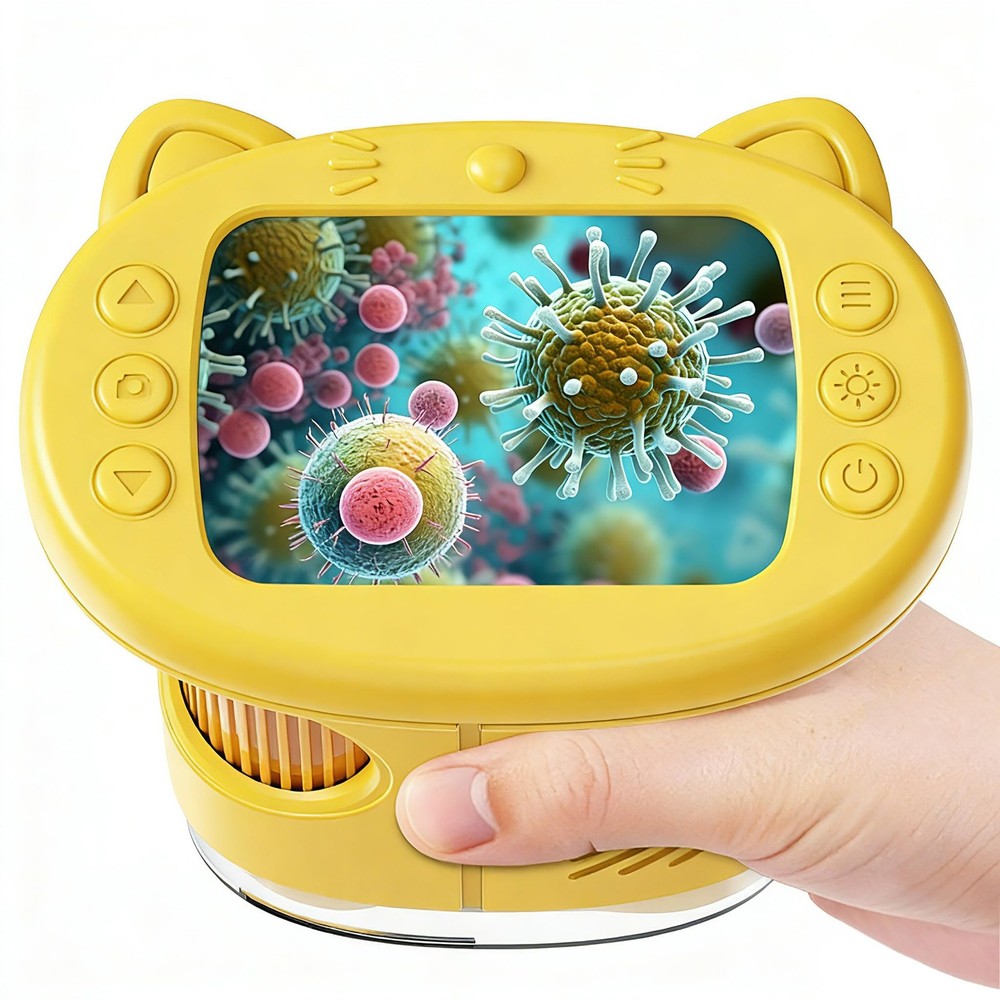 1000X Handheld Digital Microscope for Kids : Wonderquest Yellow