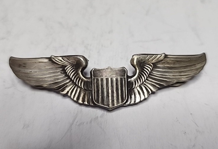WW2 AAF Sterling Pilot, Ariel Gunner, Crew Member Wings & Gold & Silver Bracelet