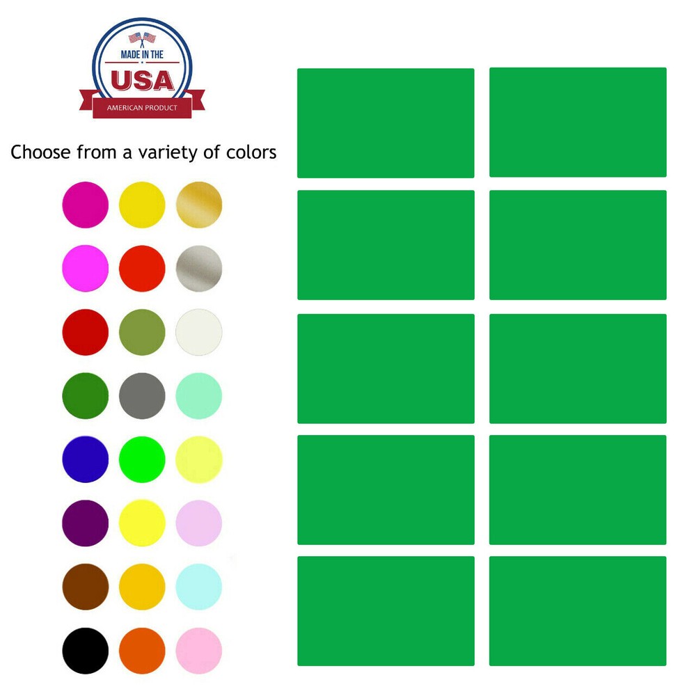 Rectangular Name Tags Colored Coding Labels Moving 2x1.2 Inch Stickers