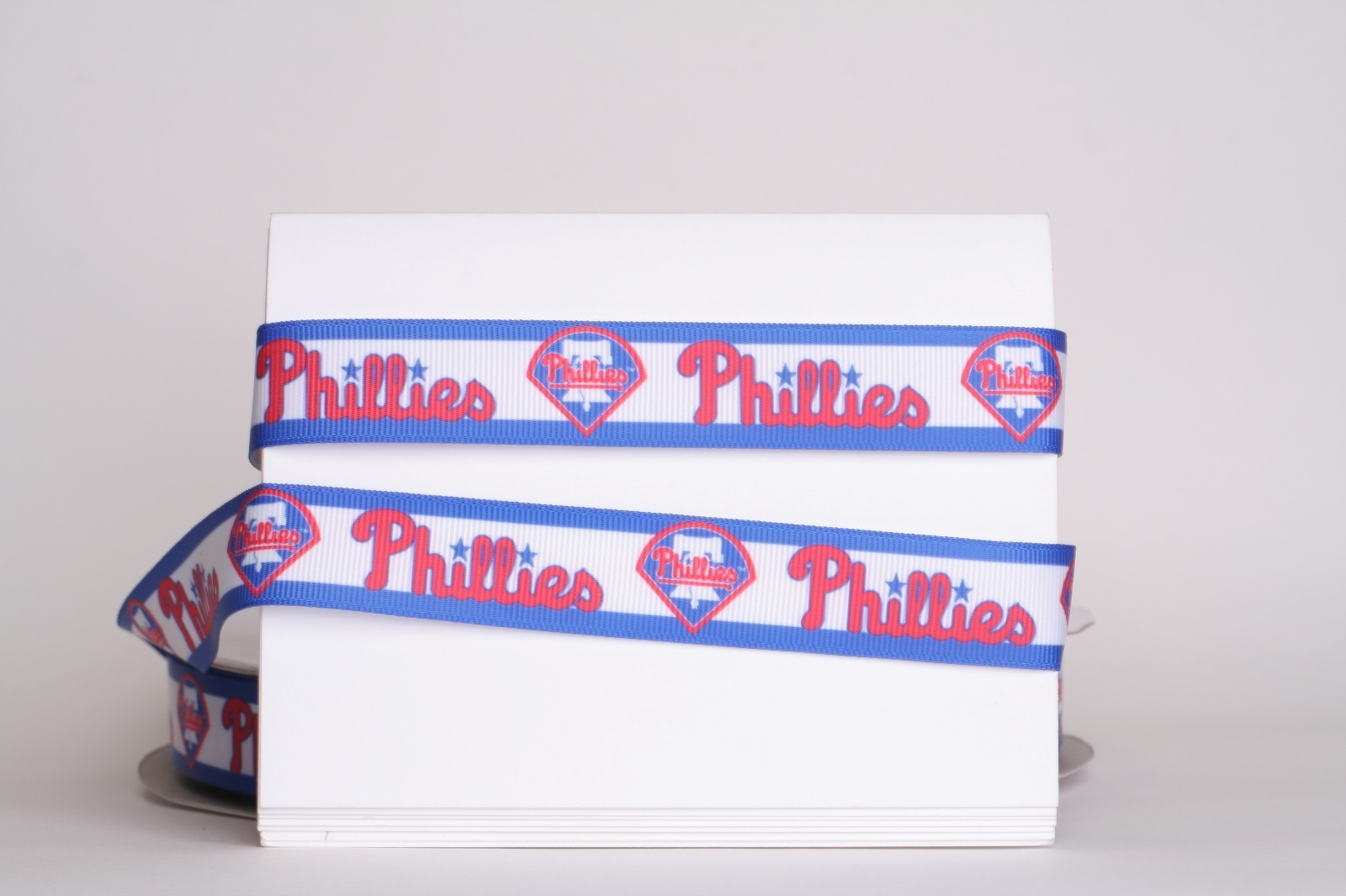 PHILADELPHIA PHILLIES BASEBALL 7/8" Grosgrain Ribbon 1,3,5,10 Yard SHIP FROM USA