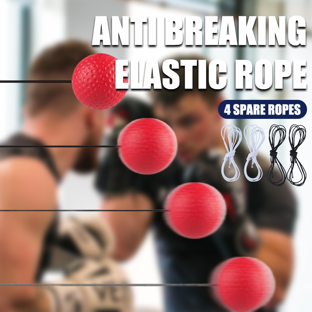 4 React Boxing Reflex Ball w/Adjustable Headband Punching Bag Training Equipment