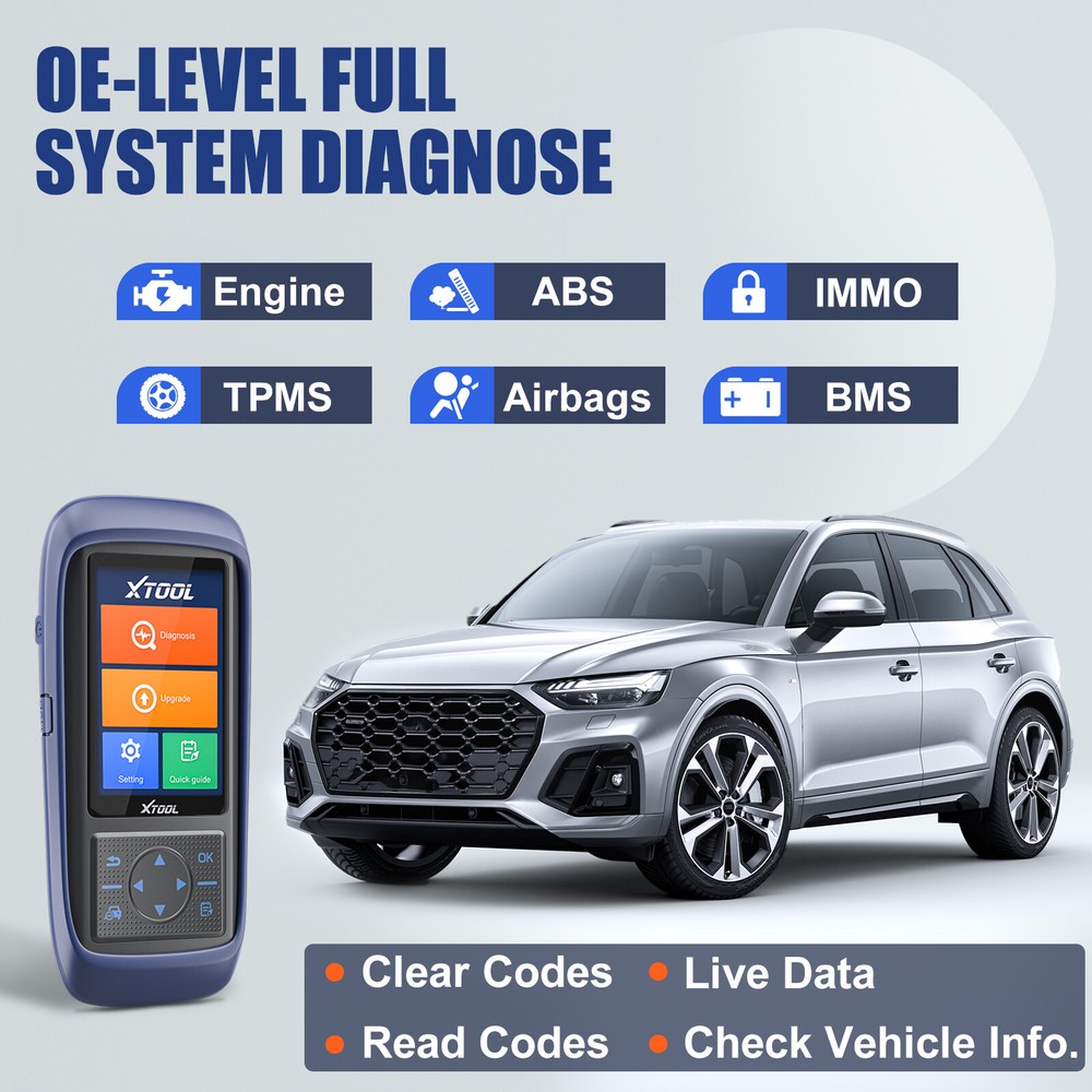 XTOOL A30 PRO Car Full Diagnostic Scanner Bi-directional IMMO Reset Coding Tool