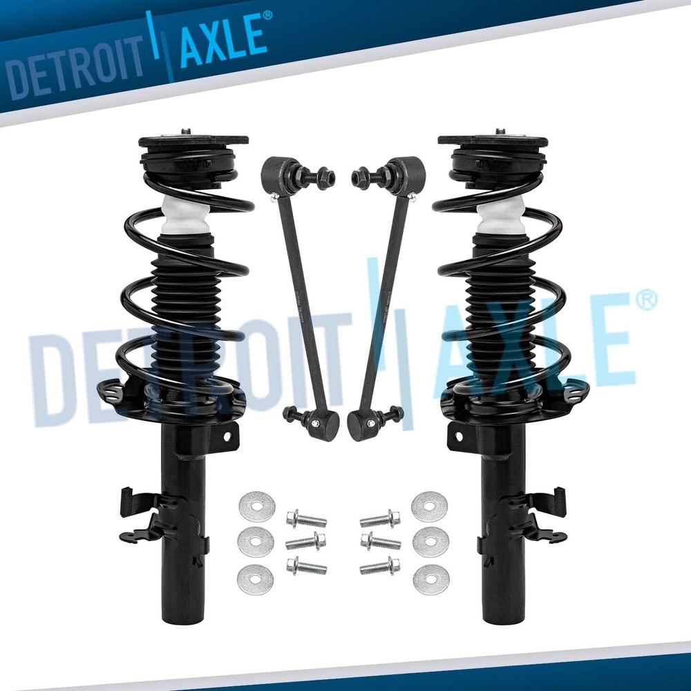 Front Struts w/Coil Spring Assembly Sway Bar Links for 2013 - 2018 Ford Focus