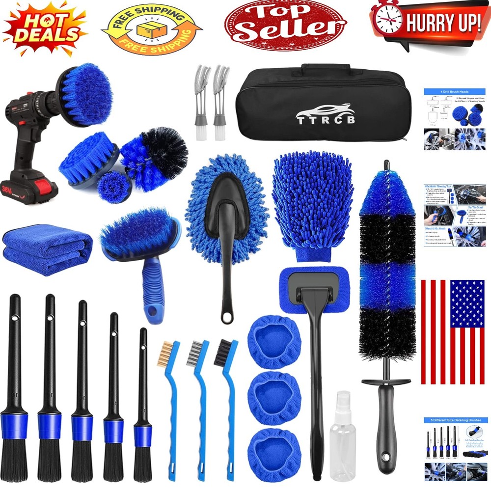 Complete 26-Piece Car Detailing & Cleaning Kit
