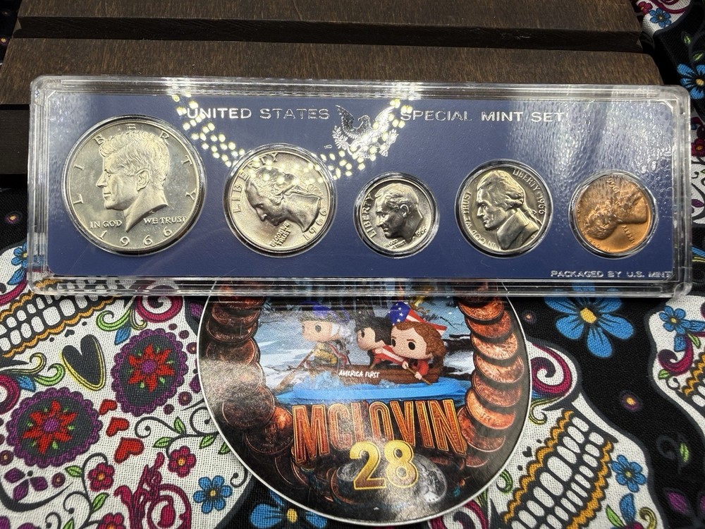 1966 US Mint SPECIAL MINT SET, 40% SILVER Half