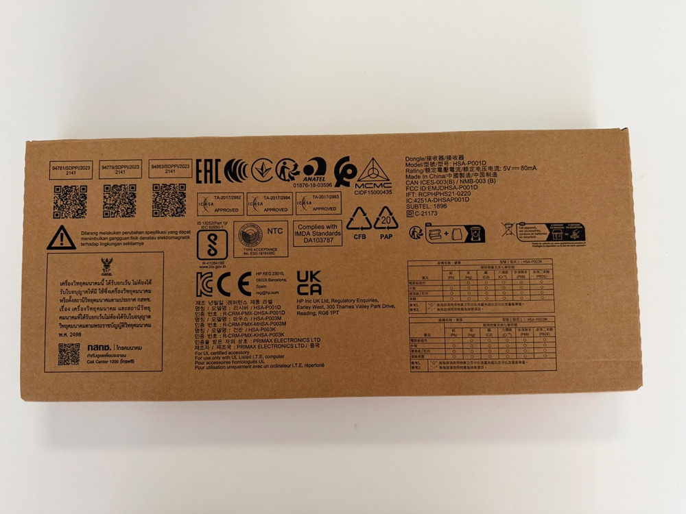 HP 710 Wireless Keyboard Mouse Combo Black USB Receiver New Open Box