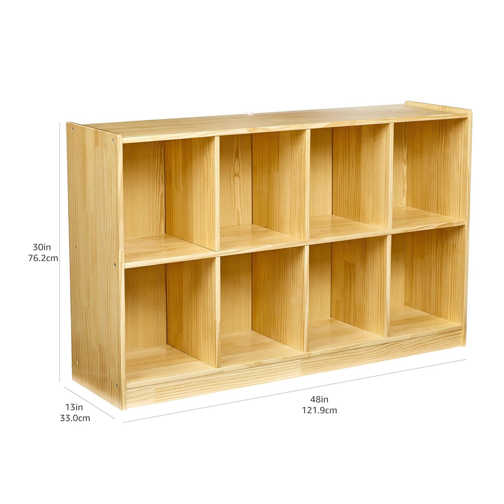 Block Storage Cabinet, Backpack Organizer Shelf, 8 Compartment Cube Storage for