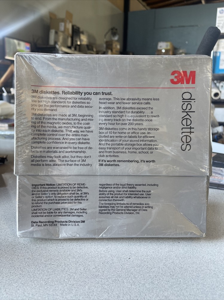 10 Pack 3M 8" inch SS SD Diskettes NIP Ugly Box Multiple available