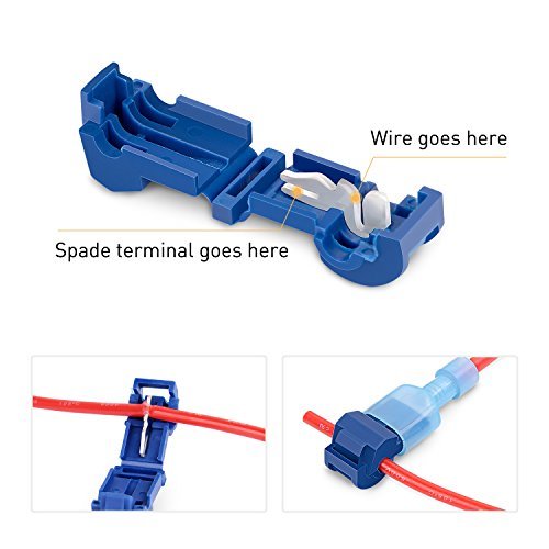 Nilight 120 Pack Quick Splice Wire Terminals Connectors Electrical Crimp Cable