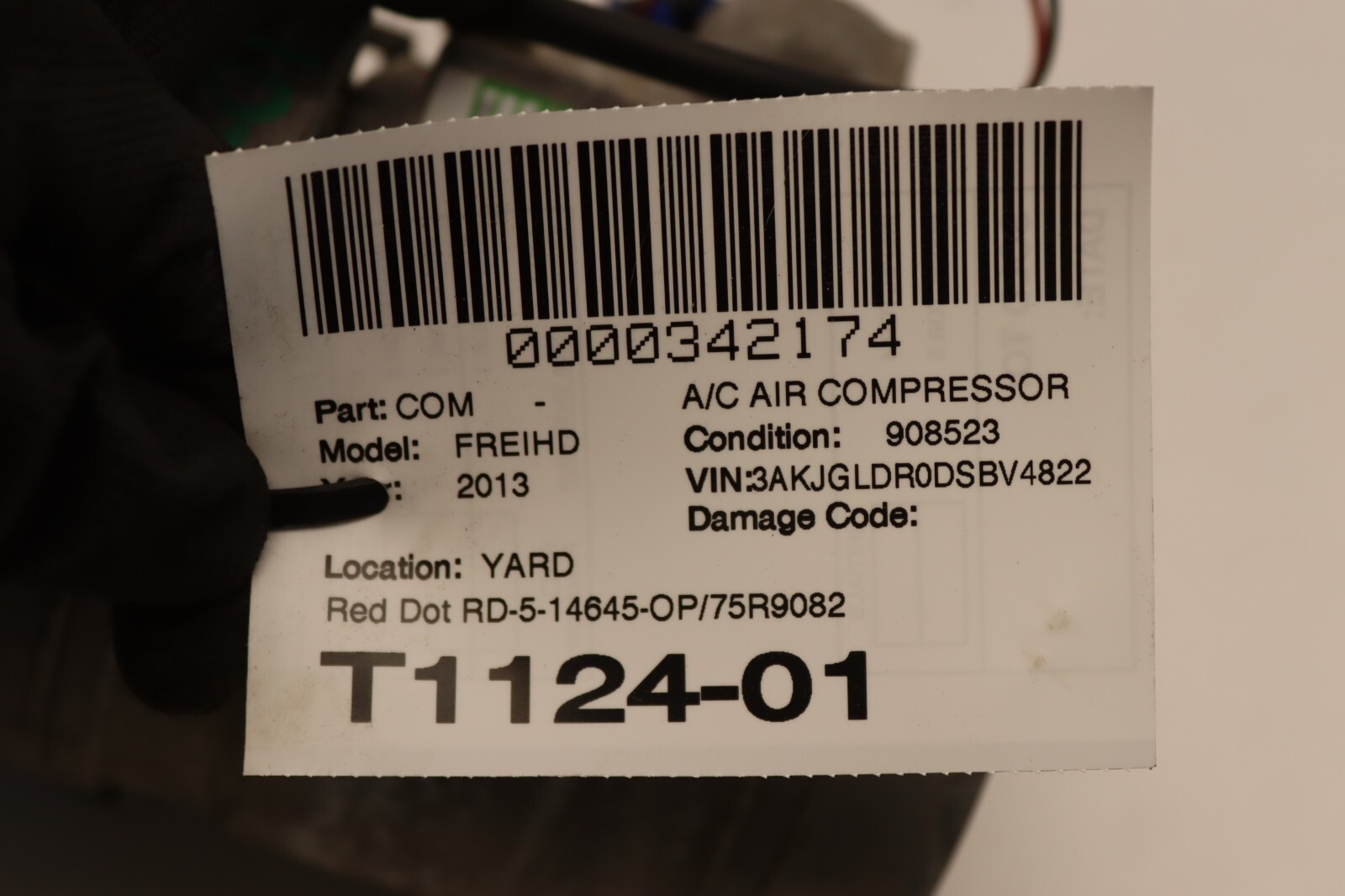 2011-2020 FREIGHTLINER CASCADIA 125 A/C AIR COMPRESSOR RED DOT 75R9082 OEM