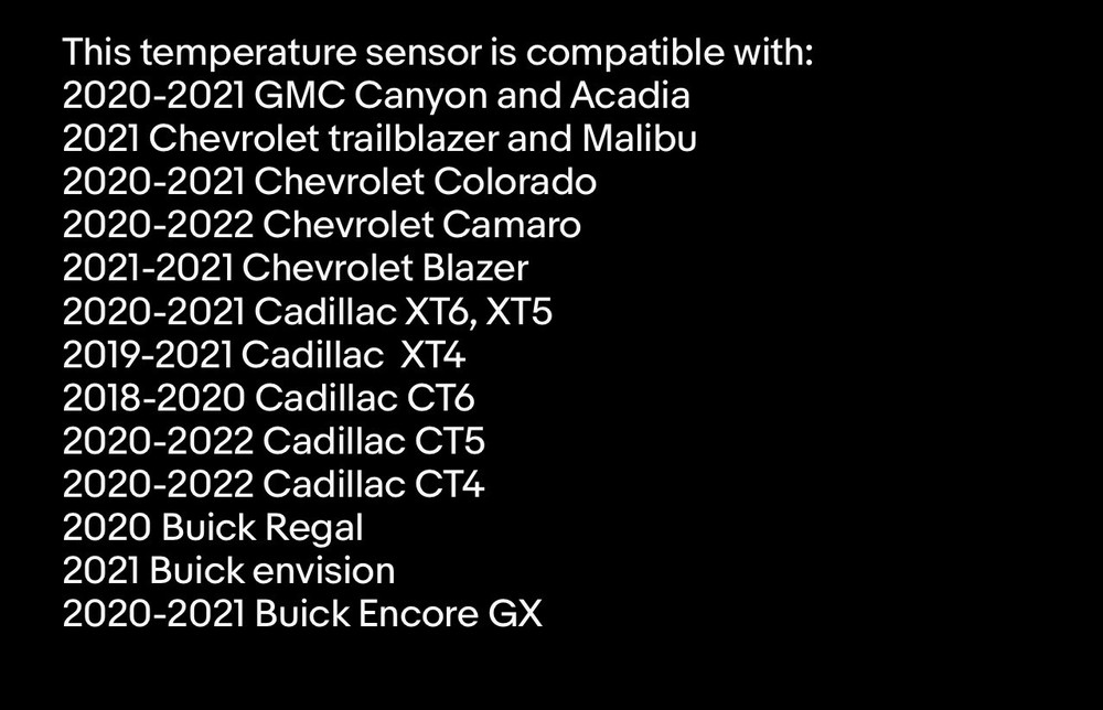GM 2018-2022 Engine Coolant Temperature Sensor OEM 55488246