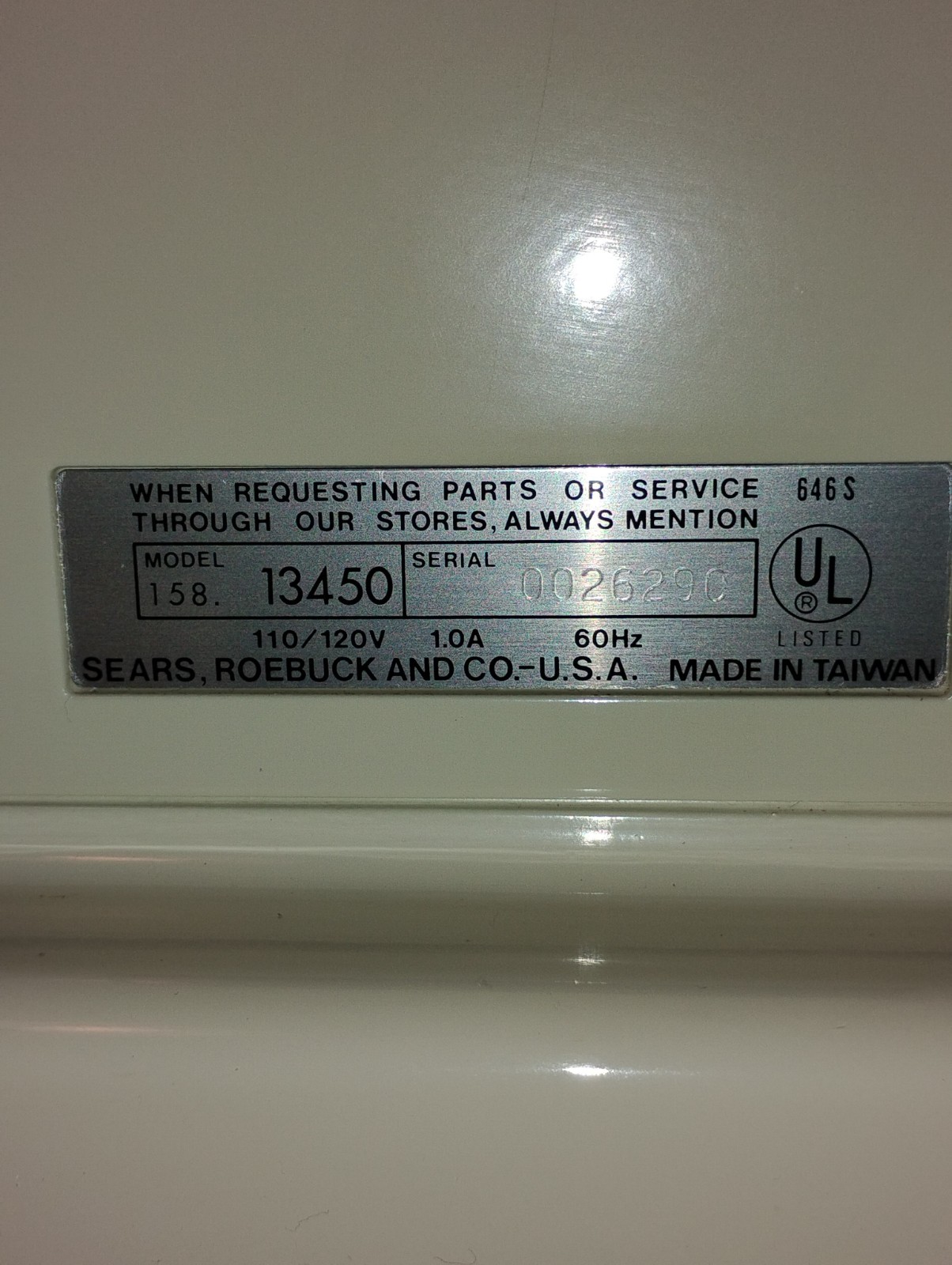 Vintage Sears/ Kenmore 158.1345 Sewing Machine