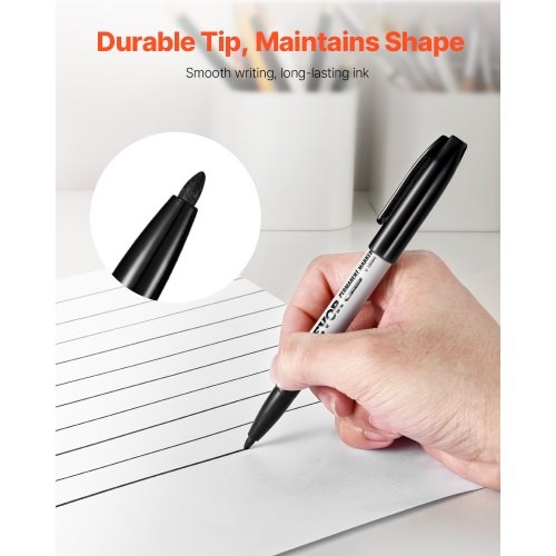Permanent Markers 36 Pack Black Permanent Marker Set Quick Drying Fade