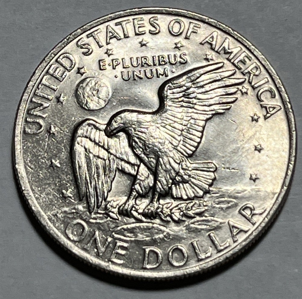 1972 P Eisenhower Ike Dollar Type 2 Die Crack Errors Wounded / Speared Eagle