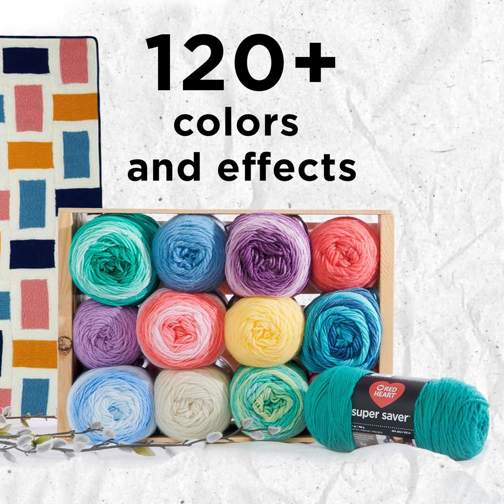 Super Saver Yarn, 3 Pack, Ocean 3 Count