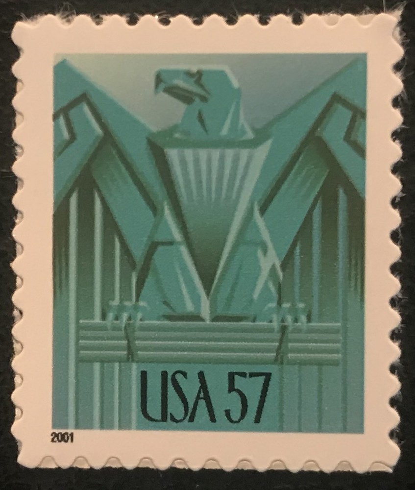 2001 Scott #3471A - 57¢ - ART DECO EAGLE - Single Mint NH