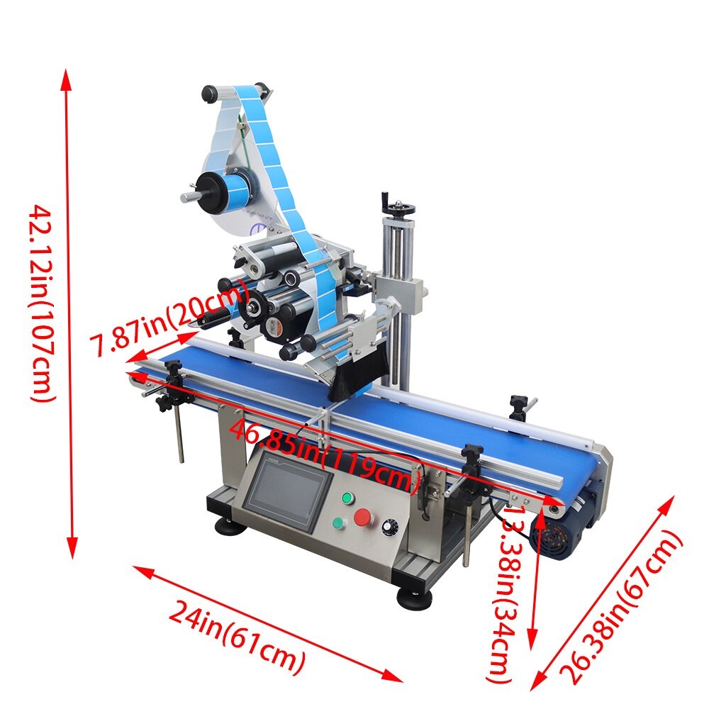 LT-160 Automatic Desktop Conveyor Table Plane Labeling Machine w/Conveyor 110V
