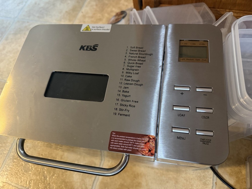 KBS MBF-013 Stainless Steel Fully Automatic 17 Programs Bread Maker Machine