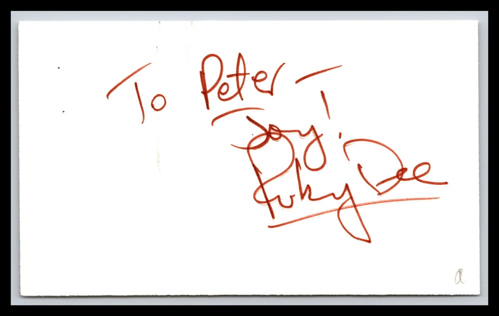 Ruby Dee - Actress - 3x5 Card - Signed / Autograph (a)